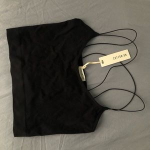 Never worn black cropped tank